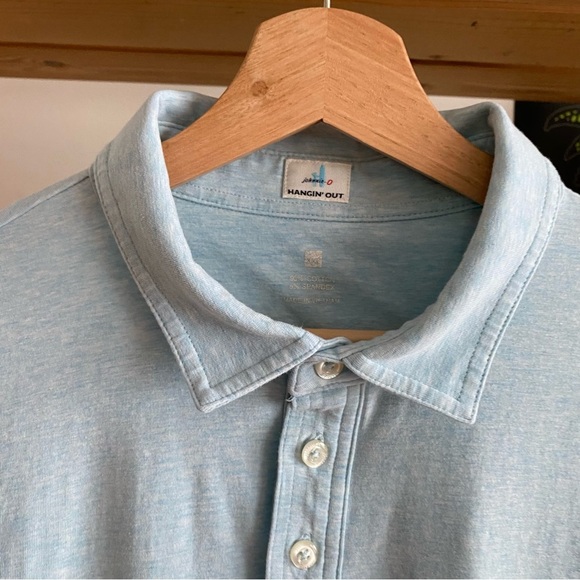 Johnnie-O Blue Antigua Heather Original Polo Shirt XXL - Picture 6 of 13